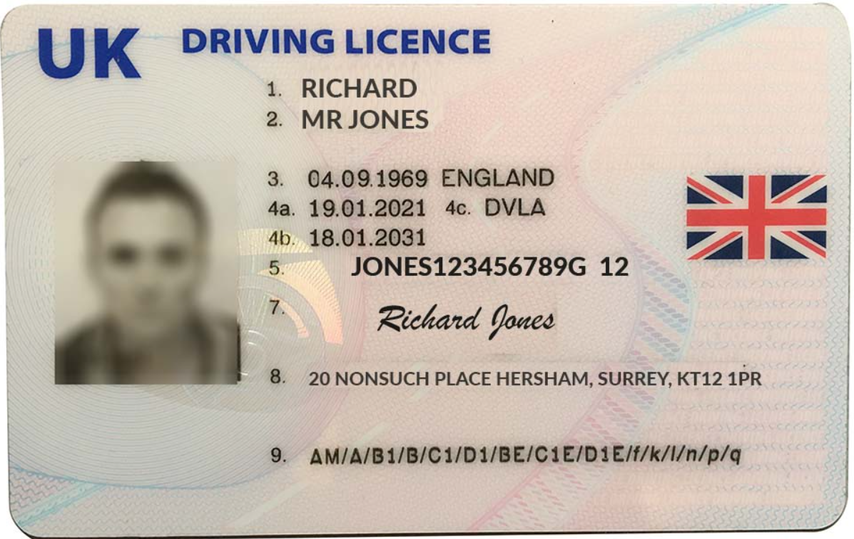 Buy new UK drivers license